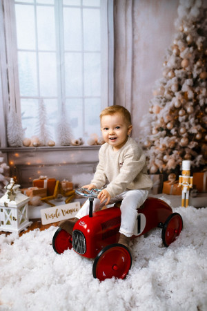 Bílo-zlatá vánoční scéna